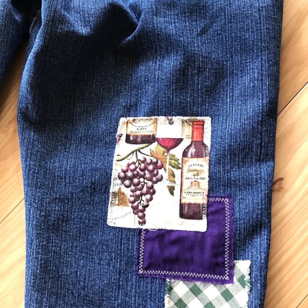 Upcycled Gloria Vanderbilt Patchwork Denim Capris… - image 4